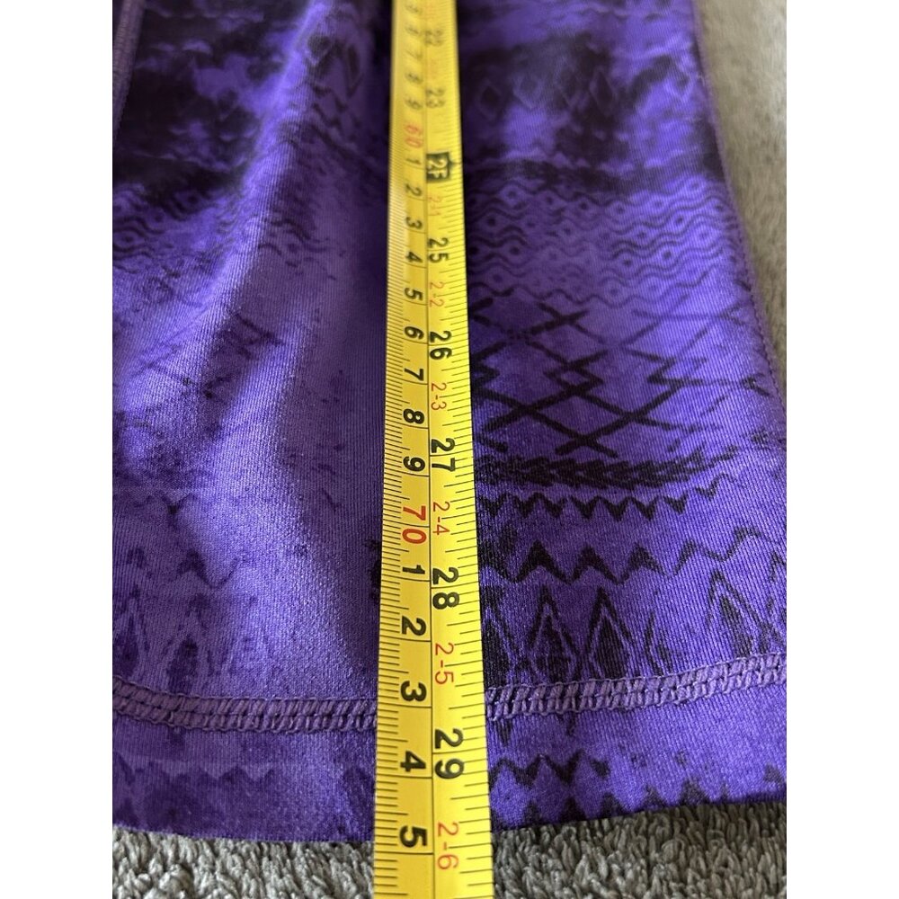 Purple and Black exercise stretch pants bottoms - Picture 5 of 6